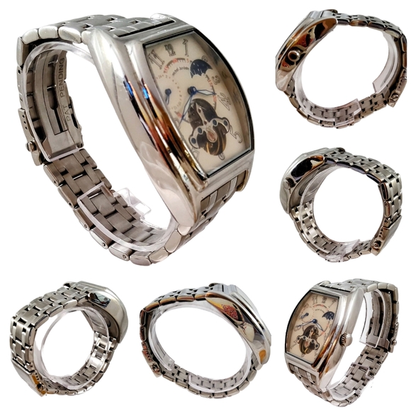 MICHEL JURDAIN MEN'S AUTOMATIC SUN/MOON PHASE WATCH - Picture 5 of 15